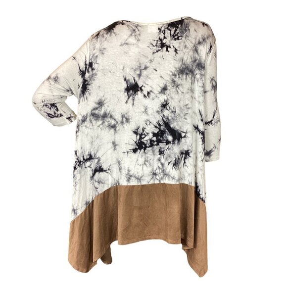 Fantastic Fawn USA BOHO Lagenlook Tie Dye Tunic Tee Top Sz S #313A - Picture 4 of 6